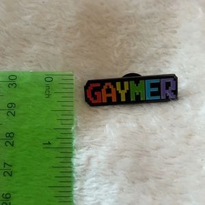 Gaymer pride gamer lapel pin
